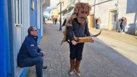 Viana acoge la mayor mascarada de la Pennsula Ibrica.Una de las mscaras participantes en el desfile.