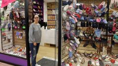 Julia Pazos, de Zapater�a Mora, uno de los locales emblem�ticos de las Galer�as Oliva. 