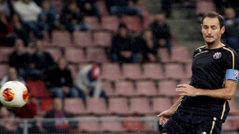 Simunic, en un partido con el Dínamo de Zagreb