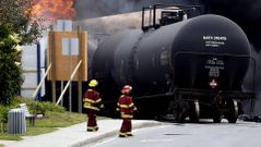 El descarrilamiento que provoc� la incineraci�n de gran parte de la localidad canadiense