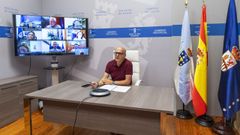 Jos� Manuel Baltar, en la Junta de Gobierno de la Diputaci�n de este mi�rcoles.
