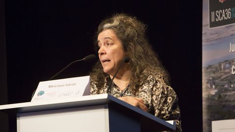 Doctora María Jesús Sobrido, presidenta del Comité Científico, durante su intervención