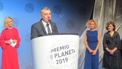Vilas, durante su intervenci�n en el premio Planeta