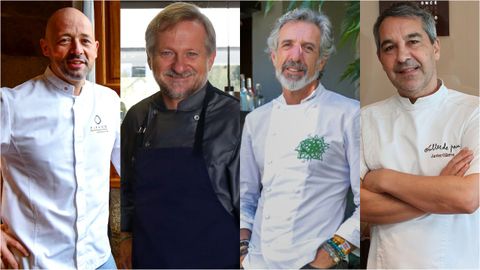 I&ntilde;aki Bretal, Pepe Vieira, Pepe Solla y Javier Olleros tienen en total seis estrellas Michelin