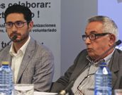 V�ctor S�nchez y Luis Camba durante el acto de ayer. 