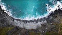 Una playa de Galicia�vista desde el cielo,