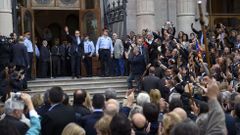 La llegada de Mas a TSJC, en im�genes
