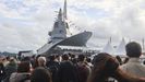 As fue la botadura de la fragata F-111 Bonifaz en Ferrol