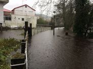 El r�o Verdugo, durante una de las pasadas inundaciones. 