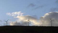 Vista de un parque e�lico en las proximidades de Tineo, Asturias