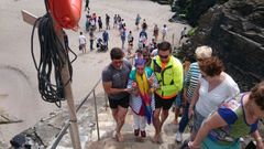 �Nunca olvidar� a quien me ayud� a cumplir el sue�o de pisar la arena de As Catedrais�