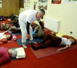 Rohrbach, ayer, en la primera sesi�n del curso de yoga.