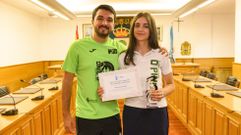 Xiana Garc�a Seijo con su entrenador