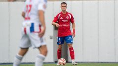 Javier Labrada, de la UD Ourense, fue uno de los jugadores destacados del partido