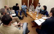 Primera reuni�n para unir ambas asociaciones, celebrada en febrero del pasado a�o.