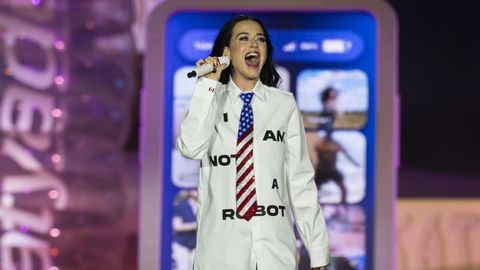 Katy Perry durante un concierto en Lisboa.