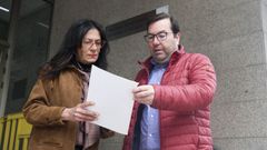 Mar�a Landaluce y Manuel Mart�nez, funcionarios de justicia y delegados sindicales en Ferrol. 