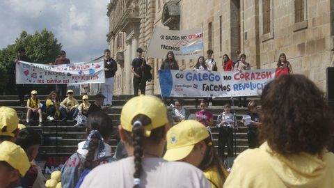 O acto celebrouse na praza da Compa��a, xa que o Parque dos Condes est� parcialmente pechado por obras
