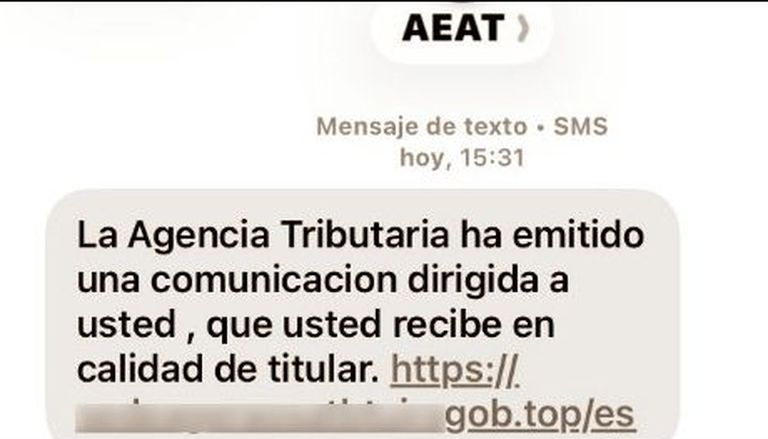 Alerta por un SMS fraudulento que suplanta a la Agencia Tributaria y ...
