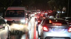 Huelga y lluvia: Santiago vive hoy otra jornada de atascos