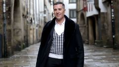 Pablo L�pez Regueiro, ayer en el casco hist�rico de Santiago.