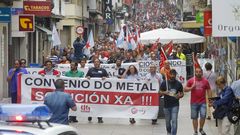 Manifestaci�n de trabajadores del metal en Ferrol