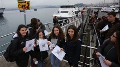 salida a Cies con los primeros billetes que permiten controlar el aforo