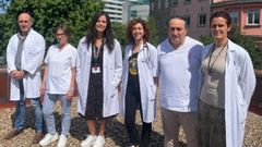 De izquierda a derecha: Javier G�mez; Martina Fern�ndez, Nuria Seijas, Montserrat D�az, Apolinar Garc�a y Tereixa Fern�ndez