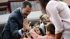 Visita de los Reyes a un colegio de Ourense