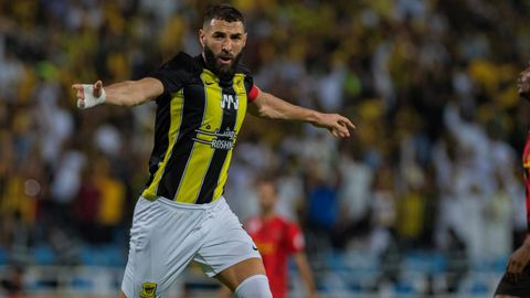 Karim Benzema.Karim Benzema con el Al Ittihad de Arabia Saud