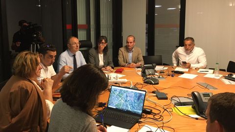 Reuni�n entre Ayuntamiento de Llanera, Principado y otros organismos para restablecer el suministro de agua en el concejo de Llanera y parte de Siero