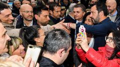 Salvini estuvo con los damnificados del derrumbe del puente Morandi, en Gnova