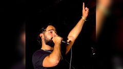 El m�sico Pablo Carballo durante su concierto en el Rockarballo de A Milagrosa.