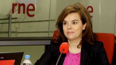 Soraya S�enz de Santamar�a durante su entrevista en RNE