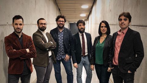 Ensemble de Forma Antiqva -formacin musical que encabezan los tres hermanos Zapico- que acta en el monasterio ourensano de Santa Mara de Xunqueira de Espadanedo.