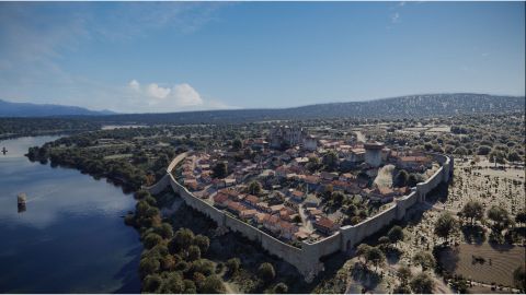 Una de las recreaciones de Tui en el siglo XIII que ha creado para el libro