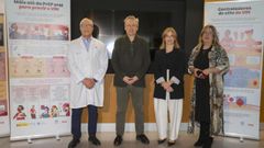 El gerente del �rea sanitaria de Vigo, Javier Puente; el conselleiro de Sanidade, Antonio G�mez Caama�o; la directora del Centro Galego para o Control e Prevenci�n de Enfermidades, Marta Pi�eiro; y la directora del Instituto de Investigaci�n Galicia Sur, Eva Poveda