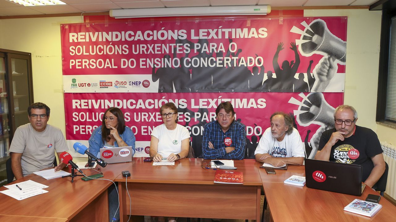 La escuela concertada vuelve a la huelga este martes para exigir a la Xunta mejoras salariales y menor carga lectiva, en línea con la pública