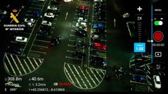 Imagen remitida por la Guardia Civil, que monitoriz� las actividades desde febrero en el pol�gono industrial de A Laracha.