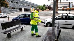 Labores de desinfecci�n de los espacios p�blicos
