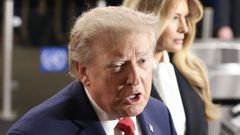 Trump, ante Melania, este martes diciendo a una reportera de la CNN que no deber�a estar en la ONU