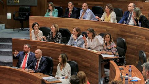 La bancada socialista en la Junta General