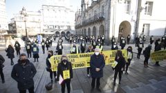 La manifestaci�n celebrada este lunes en Lugo