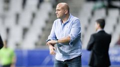 Javi Rozada durante el Real Oviedo-Almer�a