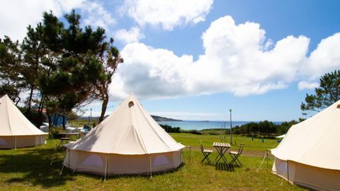 Vistas desde la zona de glamping en As Cabazas