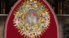 Relicario con fragmentos do cranio de Alberto Magno na igrexa parroquial de San Mart�n de Lauingen, cidade de Baviera onde probablemente naceu. Outros restos ven�ranse na cripta do convento dominico de San Andr�s, en Colonia