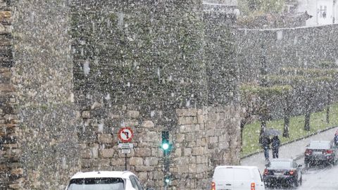 Nieve en Lugo a finales del mes de abril