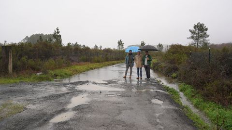 Estado de una v�a a su paso por Palas de Rei