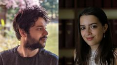 Brais Lamela e Alba Guzm�n, ga�adores do certame nas modalidades de poes�a e novela curta, respectivamente.