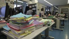 Funcionarios de un juzgado de lo Social de Santiago, en una foto de archivo